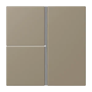 Cover kit 3-gang, F40, thermoplastic lacquered, LS range, ombre naturelle moyenne (32141)
