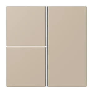 Cover kit 3-gang, F40, thermoplastic lacquered, LS range, ombre naturelle claire (32142)
