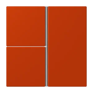 Cover kit 3-gang, F40, thermoplastic lacquered, LS range, rouge vermillon 59 (4320A)