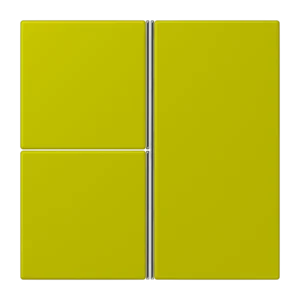 Cover kit 3-gang, F40, thermoplastic lacquered, LS range, vert olive vif (4320F)