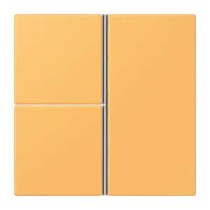 Cover kit 3-gang, F40, thermoplastic lacquered, LS range, ocre jaune clair (4320L)