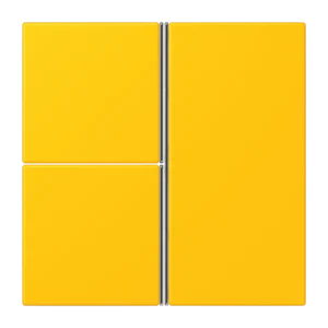Cover kit 3-gang, F40, thermoplastic lacquered, LS range, le jaune vif (4320W)