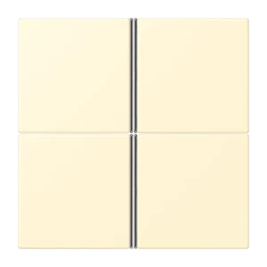 Cover kit 4-gang, F40, thermoplastic lacquered, LS range, blanc (32001)