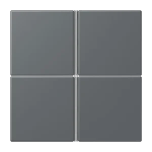 Cover kit 4-gang, F40, thermoplastic lacquered, LS range, gris foncé 31 (32010)