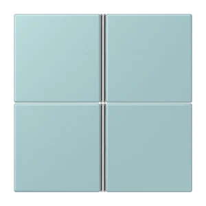 Cover kit 4-gang, F40, thermoplastic lacquered, LS range, céruléen clair (32033)