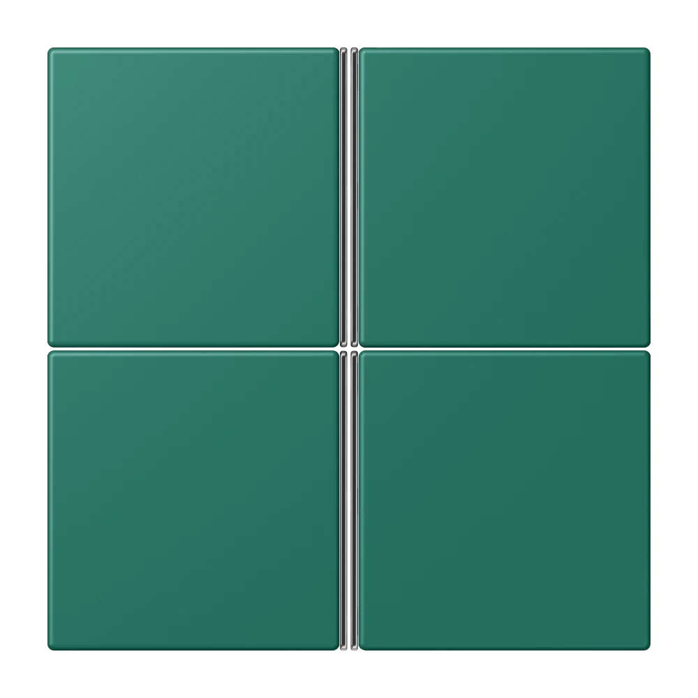 Cover kit 4-gang, F40, thermoplastic lacquered, LS range, vert anglais (32040)