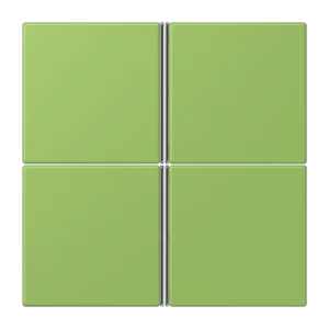 Cover kit 4-gang, F40, thermoplastic lacquered, LS range, vert 31 (32051)