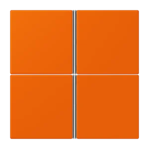 Cover kit 4-gang, F40, thermoplastic lacquered, LS range, orange (32080)
