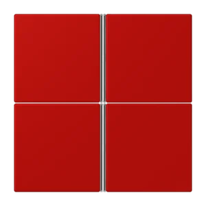 Cover kit 4-gang, F40, thermoplastic lacquered, LS range, rouge vermillon 31 (32090)