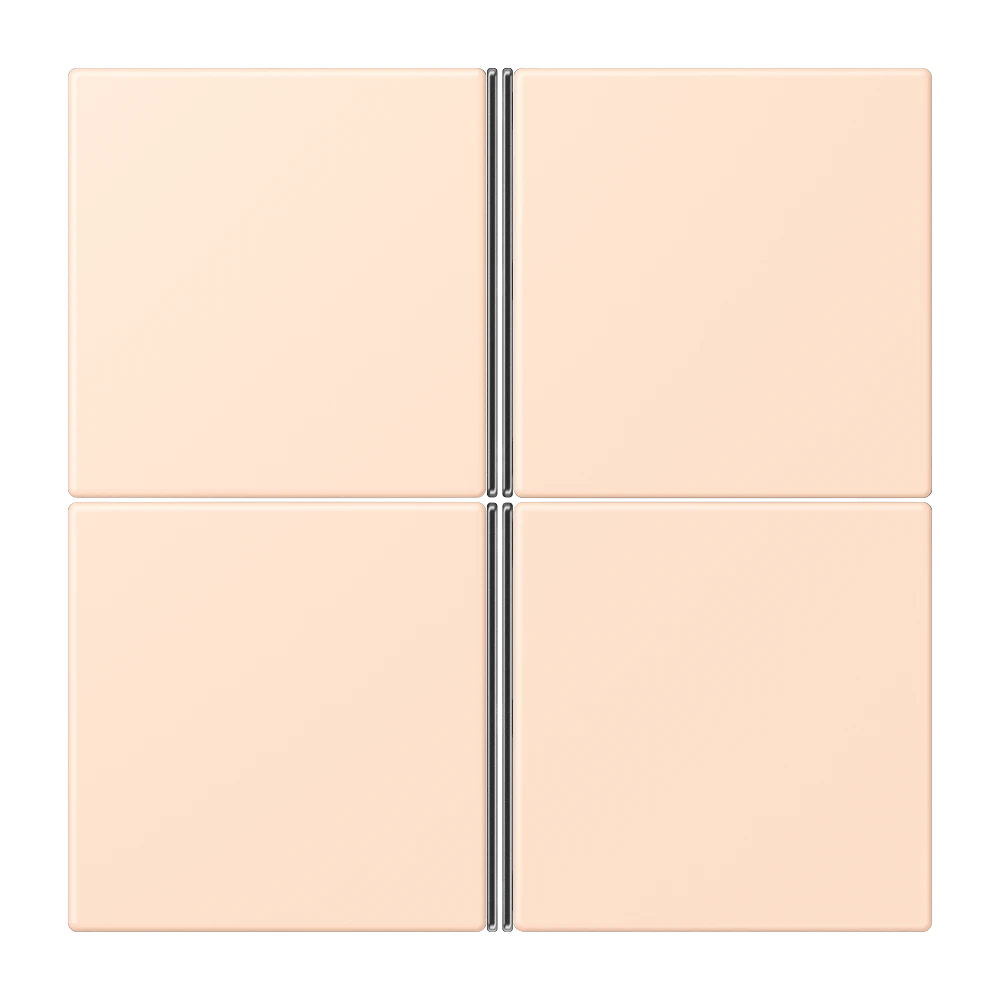 Cover kit 4-gang, F40, thermoplastic lacquered, LS range, rose pâle (32091)
