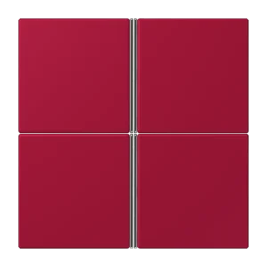 Cover kit 4-gang, F40, thermoplastic lacquered, LS range, rouge carmin (32100)