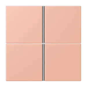 Cover kit 4-gang, F40, thermoplastic lacquered, LS range, rose clair (32102)