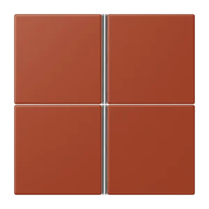 Cover kit 4-gang, F40, thermoplastic lacquered, LS range, l'ocre rouge (32110)