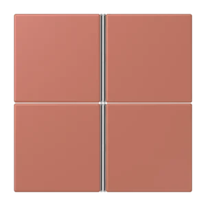 Cover kit 4-gang, F40, thermoplastic lacquered, LS range, terre sienne brique (32121)