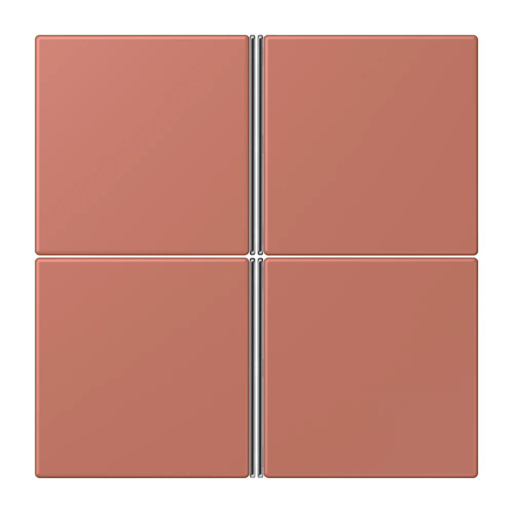 Cover kit 4-gang, F40, thermoplastic lacquered, LS range, terre sienne brique (32121)