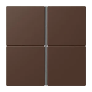 Cover kit 4-gang, F40, thermoplastic lacquered, LS range, terre d'ombre brûlée 31 (32130)