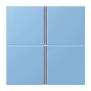 Cover kit 4-gang, F40, thermoplastic lacquered, LS range, bleu céruléen 59 (4320N)