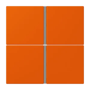 Cover kit 4-gang, F40, thermoplastic lacquered, LS range, orange vif (4320S)