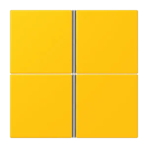 Cover kit 4-gang, F40, thermoplastic lacquered, LS range, le jaune vif (4320W)