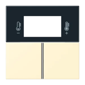 Cover kit 3-gang, F40 Room controller, thermoplastic lacquered, LS range, blanc (32001)