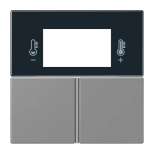 Cover kit 3-gang, F40 Room controller, thermoplastic lacquered, LS range, gris 31 (32011)