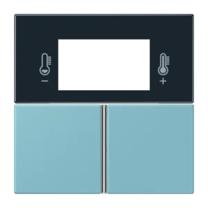 Cover kit 3-gang, F40 Room controller, thermoplastic lacquered, LS range, céruléen moyen (32032)