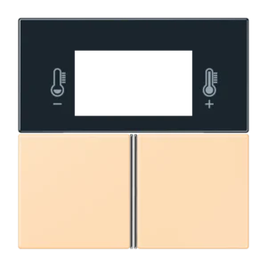 Cover kit 3-gang, F40 Room controller, thermoplastic lacquered, LS range, ocre (32060)