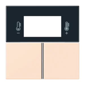 Cover kit 3-gang, F40 Room controller, thermoplastic lacquered, LS range, orange pâle (32082)