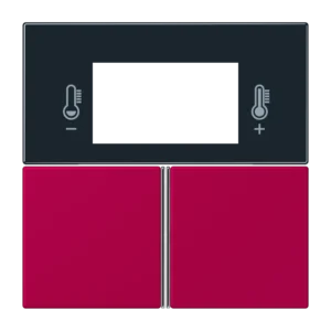 Cover kit 3-gang, F40 Room controller, thermoplastic lacquered, LS range, rouge rubia (32101)