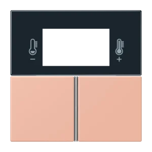 Cover kit 3-gang, F40 Room controller, thermoplastic lacquered, LS range, rose clair (32102)