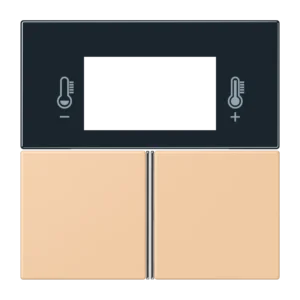 Cover kit 3-gang, F40 Room controller, thermoplastic lacquered, LS range, terre sienne claire 31 (32122)