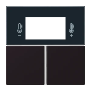 Cover kit 3-gang, F40 Room controller, thermoplastic lacquered, LS range, noir d'ivoire (4320E)