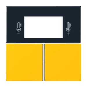 Cover kit 3-gang, F40 Room controller, thermoplastic lacquered, LS range, le jaune vif (4320W)