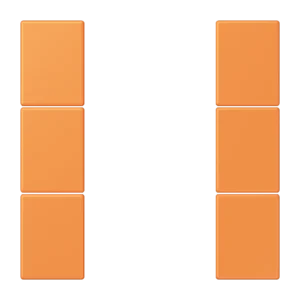 Cover kit 3-gang, F50, thermoplastic lacquered, LS range, orange clair (32081)