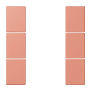 Cover kit 3-gang, F50, thermoplastic lacquered, LS range, l'ocre rouge moyen (32111)