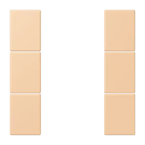 Cover kit 3-gang, F50, thermoplastic lacquered, LS range, terre sienne claire 31 (32122)