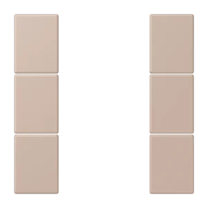 Cover kit 3-gang, F50, thermoplastic lacquered, LS range, ombre brûlée claire (32131)