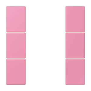 Cover kit 3-gang, F50, thermoplastic lacquered, LS range, rose vif (4320C)