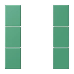 Cover kit 3-gang, F50, thermoplastic lacquered, LS range, vert 59 (4320G)