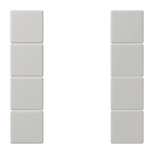 Cover kit 4-gang, F50, thermoplastic lacquered, LS range, gris clair 31 (32013)