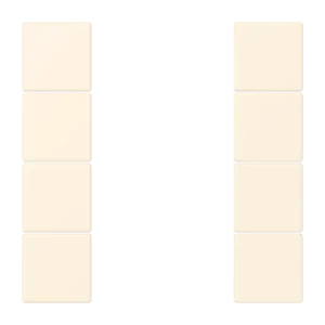 Cover kit 4-gang, F50, thermoplastic lacquered, LS range, blanc ivoire (4320B)