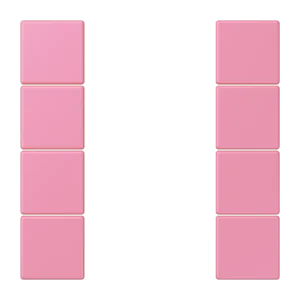 Cover kit 4-gang, F50, thermoplastic lacquered, LS range, rose vif (4320C)