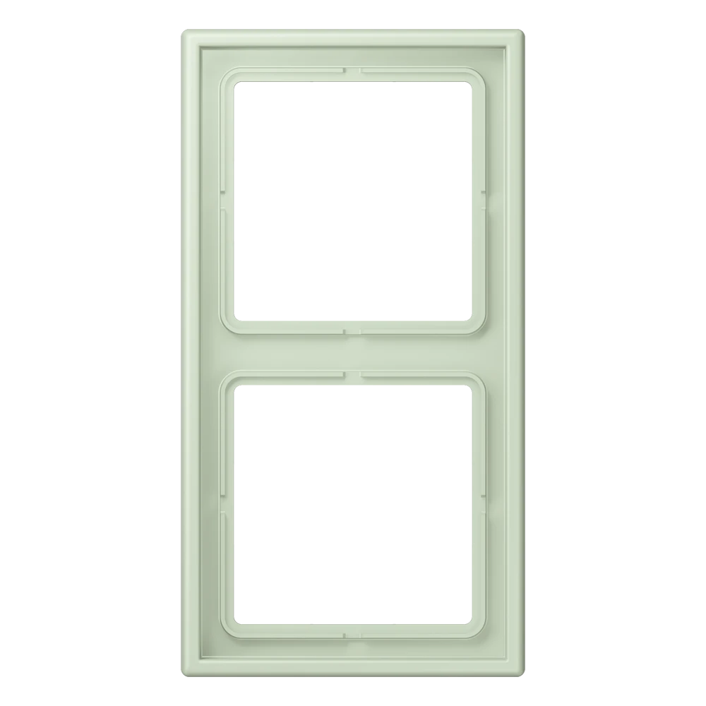 Frame 2-gang, LS 990, duroplastic lacquered, vert anglais pâle (32042), vertical and horizontal installation