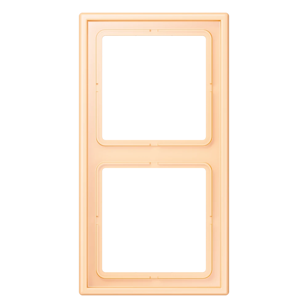 Frame 2-gang, LS 990, duroplastic lacquered, ocre (32060), vertical and horizontal installation