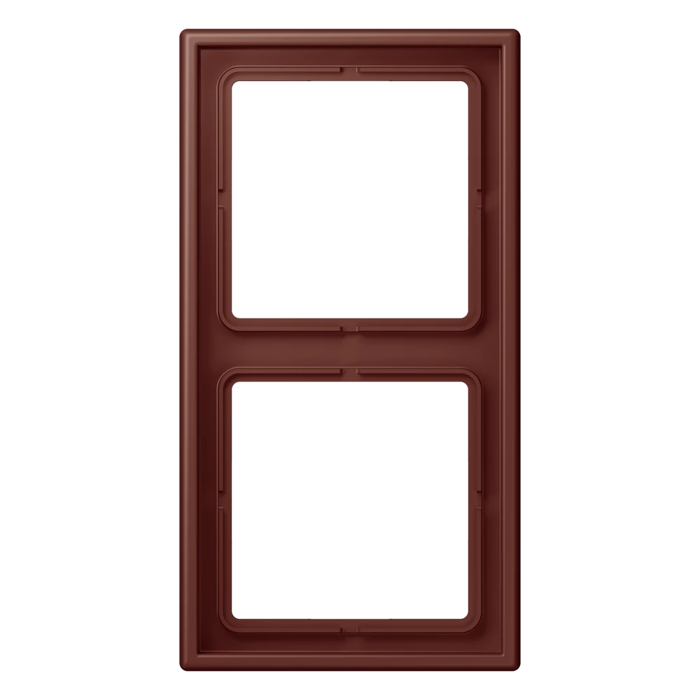 Frame 2-gang, LS 990, duroplastic lacquered, terre sienne brûlée 31 (32120), vertical and horizontal installation