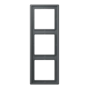 Frame 3-gang, LS 990, duroplastic lacquered, gris foncé 31 (32010), vertical and horizontal installation