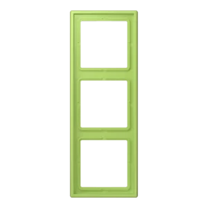 Frame 3-gang, LS 990, duroplastic lacquered, vert clair (32052), vertical and horizontal installation