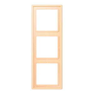 Frame 3-gang, LS 990, duroplastic lacquered, ocre (32060), vertical and horizontal installation
