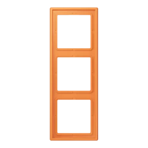 Frame 3-gang, LS 990, duroplastic lacquered, orange clair (32081), vertical and horizontal installation