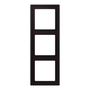 Frame 3-gang, LS 990, duroplastic lacquered, noir d'ivoire (4320E), vertical and horizontal installation